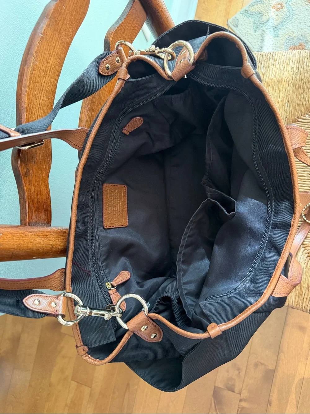 Coach Black Nylon Baby or Laptop Bag